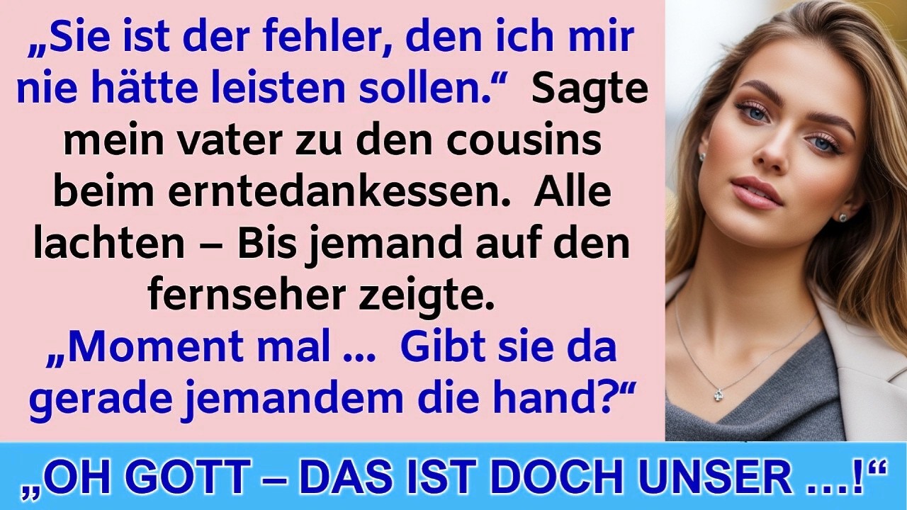 Mein Vater verspottete mich am Erntedankfest – bis er mich neben dem Bundespräsidenten auf ZDF sah