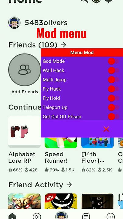 Roblox MOD MENU 2.497, 😱Roblox game 2021