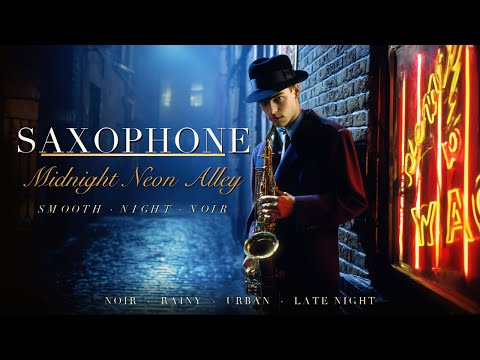 Midnight Neon Alley | Smooth Night Jazz · 1940s Vintage Noir Jazz for Late Night & Whiskey