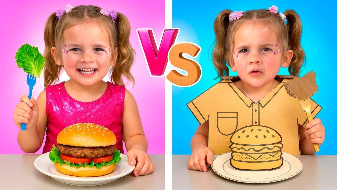 Creative Cardboard School Adventure | Maya Two Lunch Choices