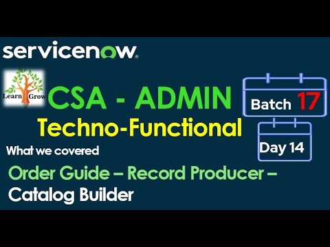 CSA Admin Batch17 | Day 14 | Order Guide - Record Producer - Catalog ...