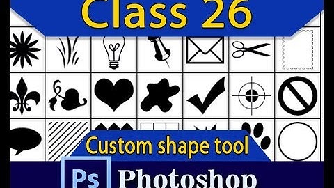 Photoshop tutorial - How To Use The Custom Shape Tool In Photoshop || class 26 || by ah animation