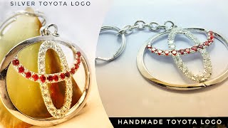 TOYOTA LOGO | How to make Toyota Logo of Silver | Toyota made of Silver with Diamond