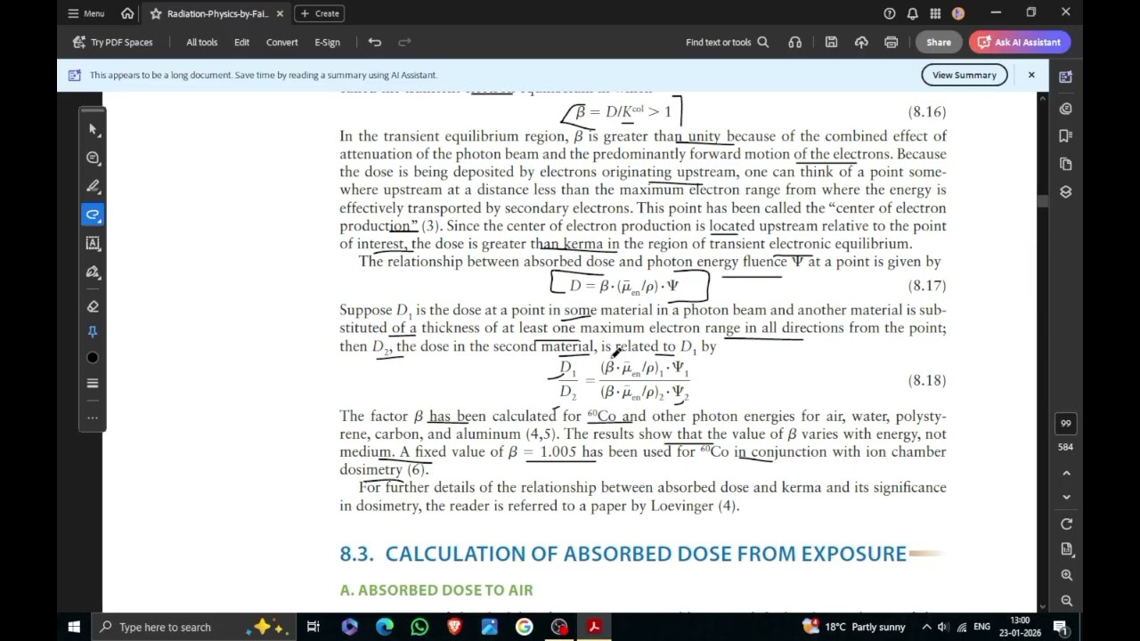 Fm khan ch 8 measurement of absorbed dose part -1
