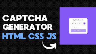 captcha generator html css js (junior advance)