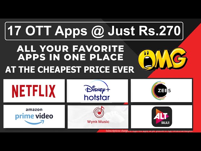 All Ott Apps Subscription 270 Netflix Sonyliv Amazonprime Tataplaybinge Airtelxstream Ottapps Youtube