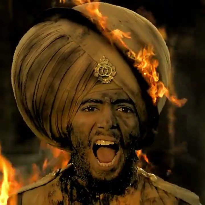 Sepoy Gurmukh Singh Epic Fire Scene | Kesari (2019) Climax Scene | True Story #shorts #kesari
