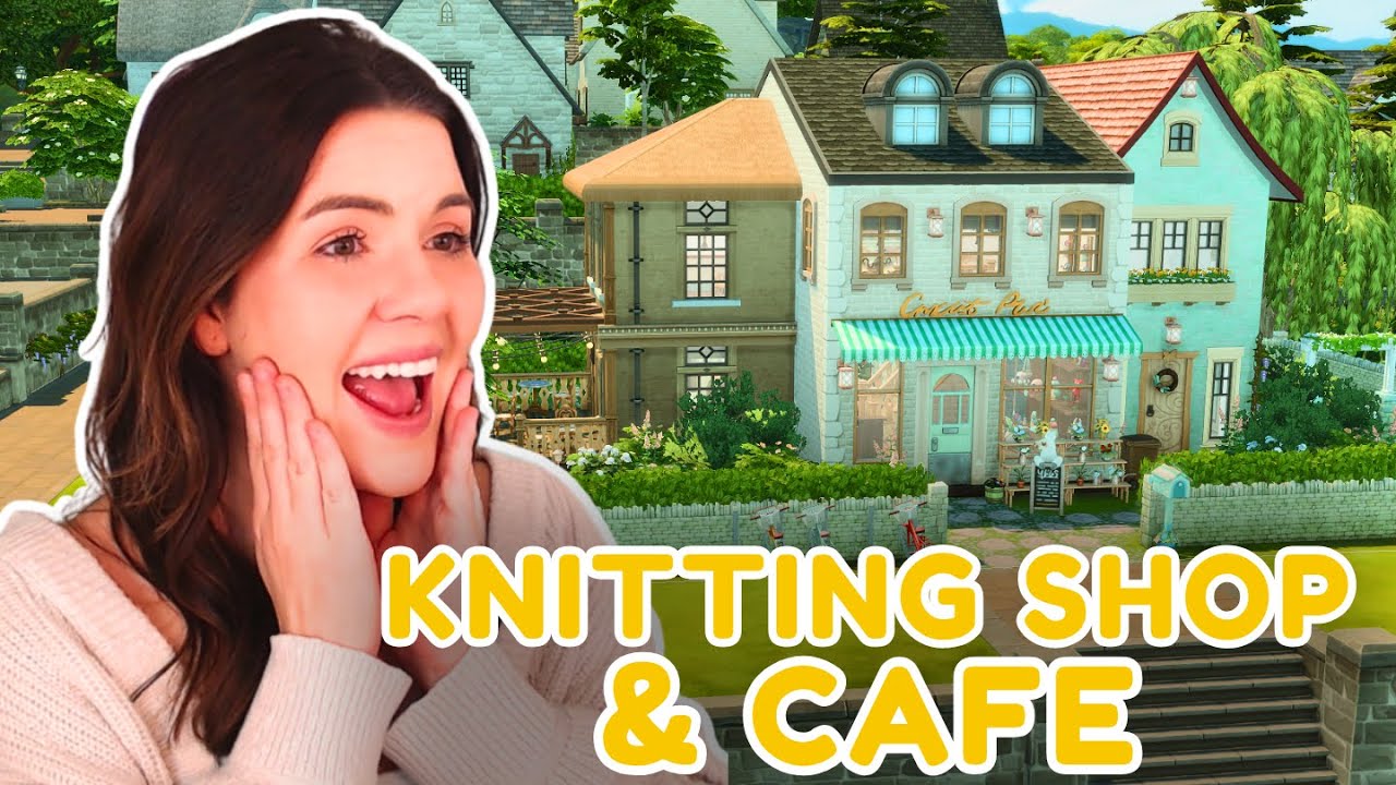 The Knitting Nook | Cozy Café & Knitting Shop Build 🌿 Sims 4 Cottagecore