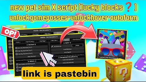 new pet simulator x script lucky blocks ❓ go to pin comment to try the script enjoy
