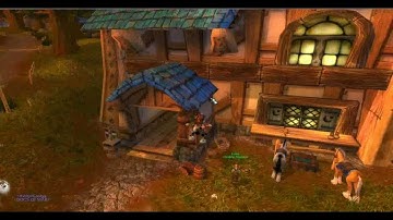 How to get on the roof of the goldshire inn. (with mount)