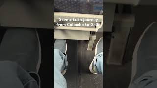 Scenic train journey by the ocean from Colombo to Galle, Sri Lanka #shorts