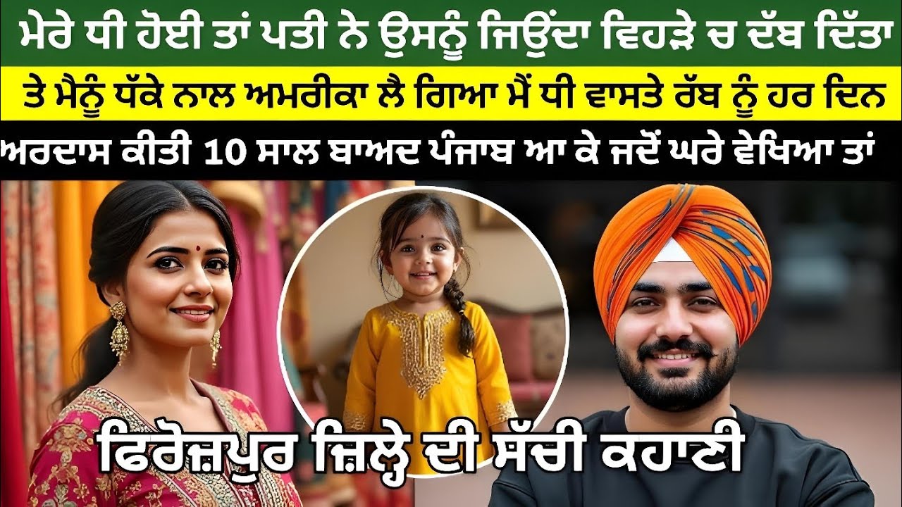 ਮੇਰੇ ਧੀ ਹੋਈ ਤਾਂ ਪਤੀ ਨੇ ਜਿਉਂਦੀ ਵੇਹੜੇ ਚ ਦੱਬ ਦਿੱਤੀ ਤੇ ਮੈਂਨੂੰ ਲੈਕੇ ਅਮਰੀਕਾ ਚਲਾ ਗਿਆ 10 ਸਾਲ ਬਾਦ ਵਾਪਸ ਆਏ ਤਾਂ