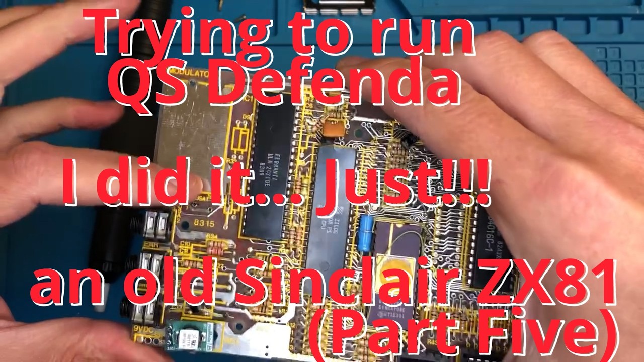 Trying to run QS Defenda Sinclair ZX81 - Composite Mod (Part Five