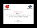 ELABORACIÓN DE PROTOCOLOS ANTICOVID 19 PARA EL INICIO Y REINICIO DE OBRAS PUBLICAS - SESIÓN N° 02