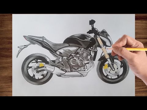 COMO DESENHAR UMA MOTO DE TRILHA Pintura 