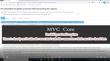 There is already an DataReader associated with this connection which must be closed first | MVC Core