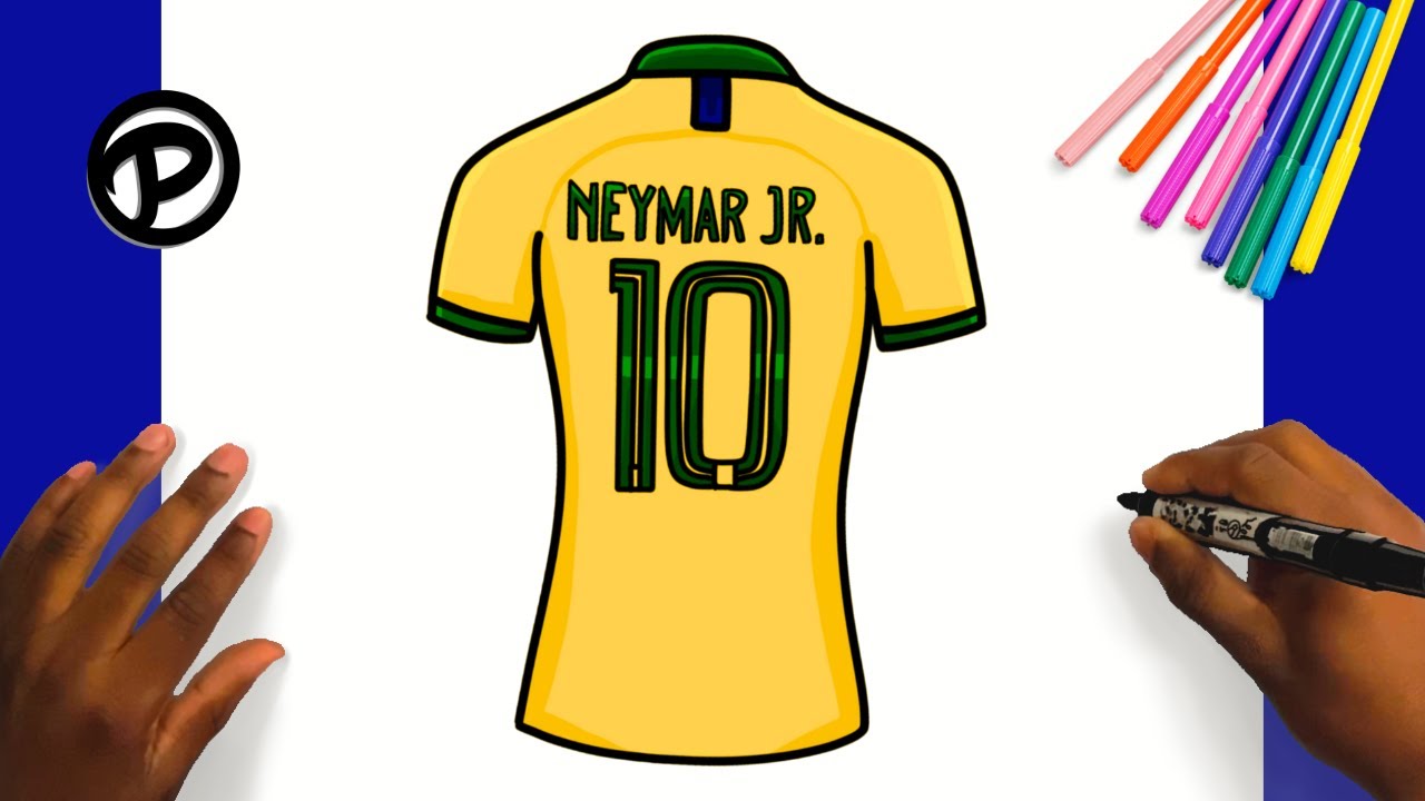 COMO DESENHAR A CAMISA DO NEYMAR - YouTube