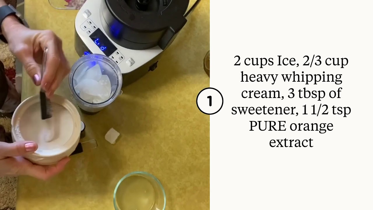 Keto Orange Julius in the Pampered Chef Deluxe Cooking Blender smoothie