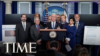 President Trump \& Coronavirus Task Force Deliver Briefing on COVID-19 | TIME