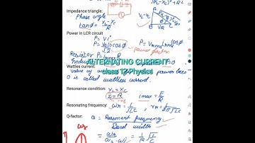 All formulas in 3 mins alternating current|#NEET Physics l#shorts#important|#studyhub228 study