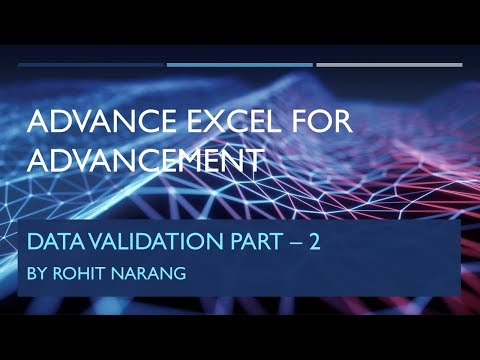 Chapter 16 Data Validation Part 2  Input Message & Error Alert