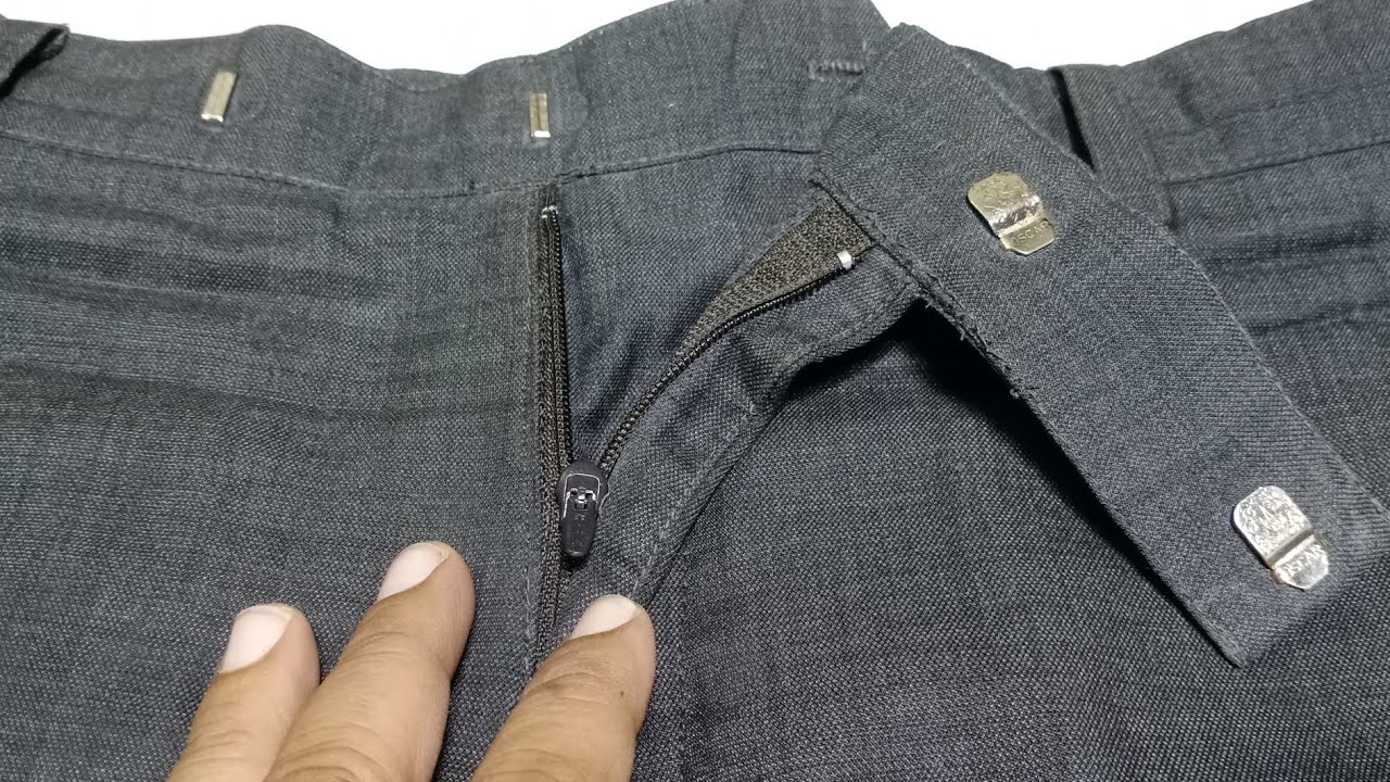 How to Attach Zip In Pant || Pant Main Zip Lagane Ka Tarika - YouTube