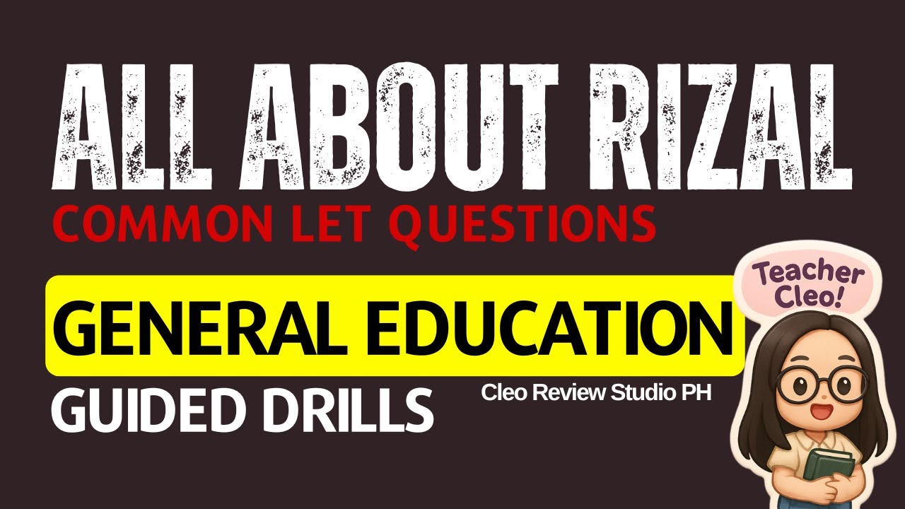 FREE 40 ITEMS GENED RIZAL GUIDED PRACTICE DRILLS FOR LET