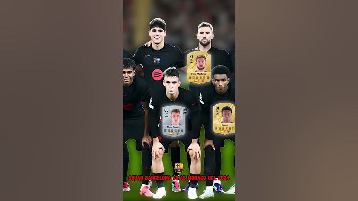 SQUAD BARCELONA VS AS MONACO UCL 2024 | EA FC 25 Team Ratings #bintangbola