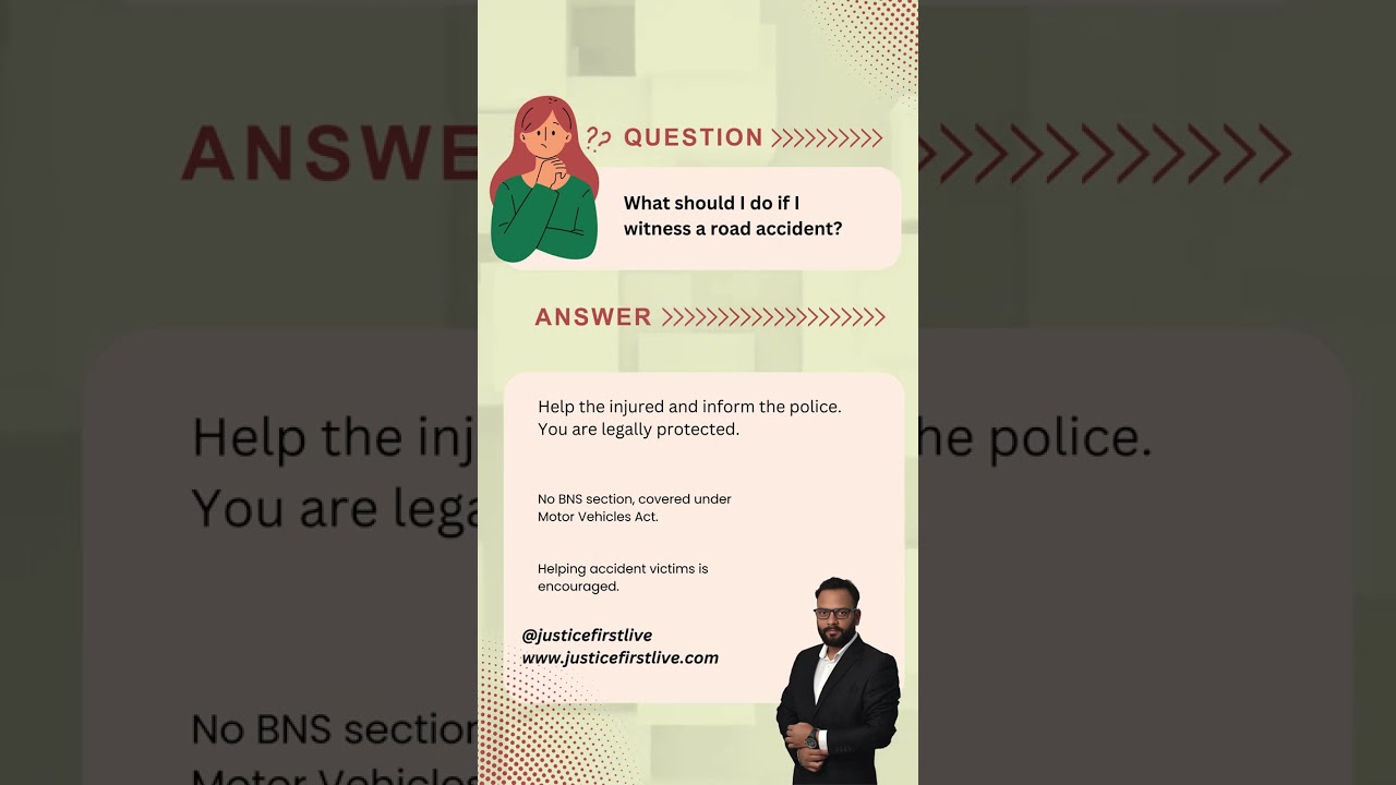 Road accident help India, legal protection for helping accident victims, motor vehicle act, first ai