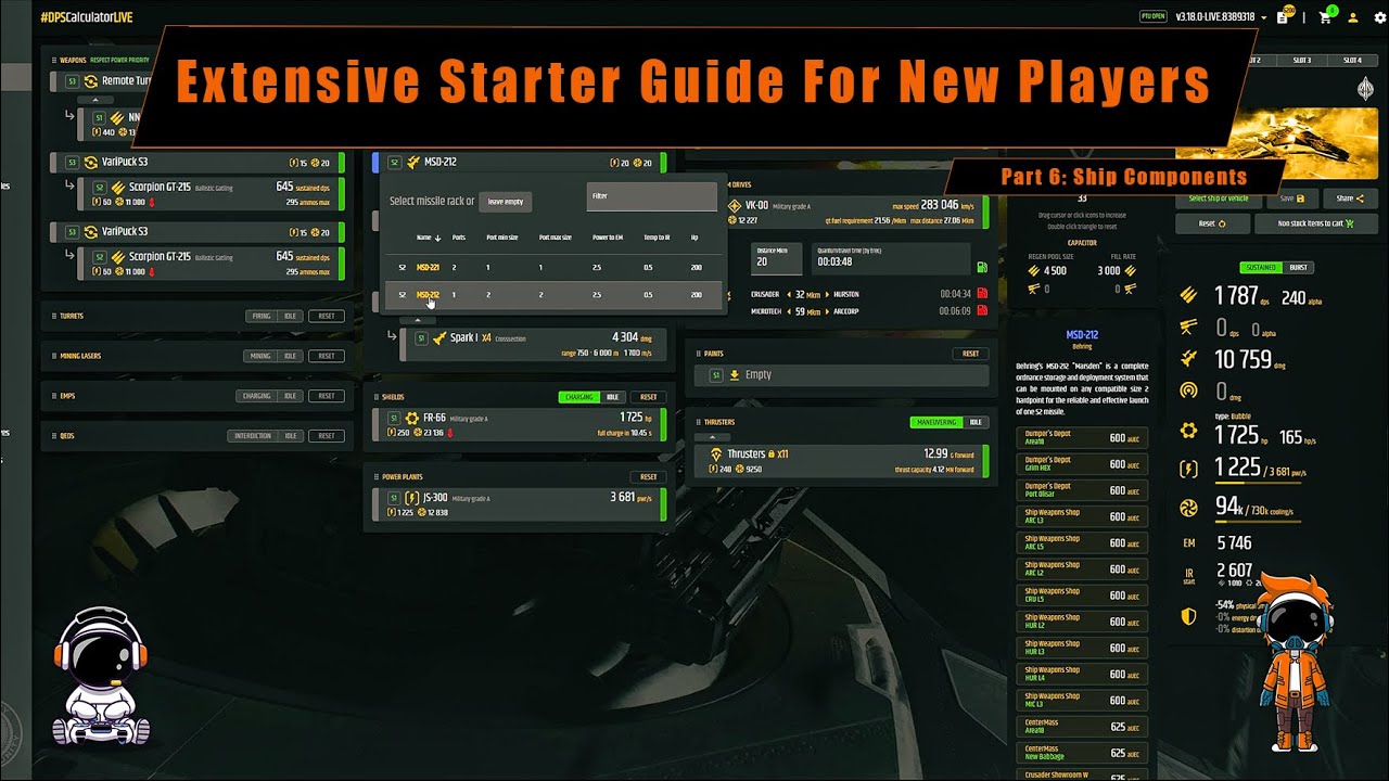 New Player Guide For Star Citizen Part Six Ships Components YouTube