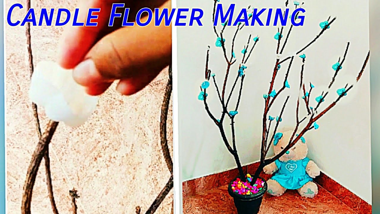 Candle Flower Making/wax flowerEasy and simple./Tiktok Trending