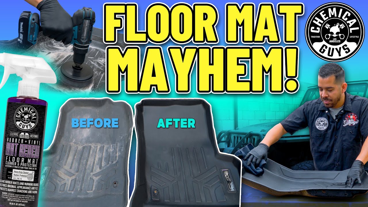 Faded Rubber Floor Mats Get Restored To Brand New In Minutes! 