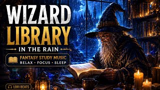 Rainy Wizard Library 🔮 Fantasy Study Music for Deep Focus &amp; Relaxation