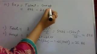 Total Variation,Explained And Unexplained Variation With Example.