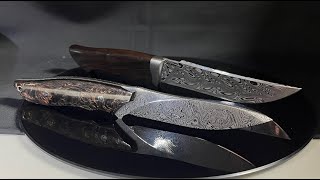 видео: Два ножа из Damasteel. Нож Ворон и Фараон. картинка: Два ножа из Damasteel. Нож Ворон и Фараон.