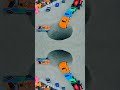Tractor pushing red yellow orange blue and green car in pit #tractor #jcb #toys #shorts #viral