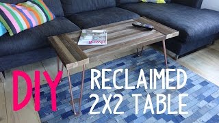 Build a Simple Hairpin Table... with 2x2 Check out this simple little coffee table I built using reclaimed 2x2s. The color and patina on the boards gave it an awesome rustic