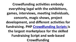 Crowdfunding Clone Scripts - DOD IT Solutions