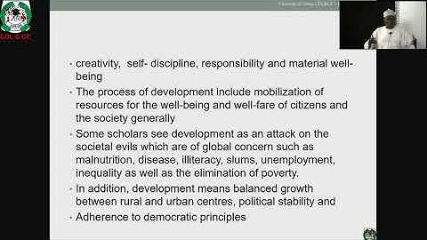 POS 306 Approaches To The Definition Of Development