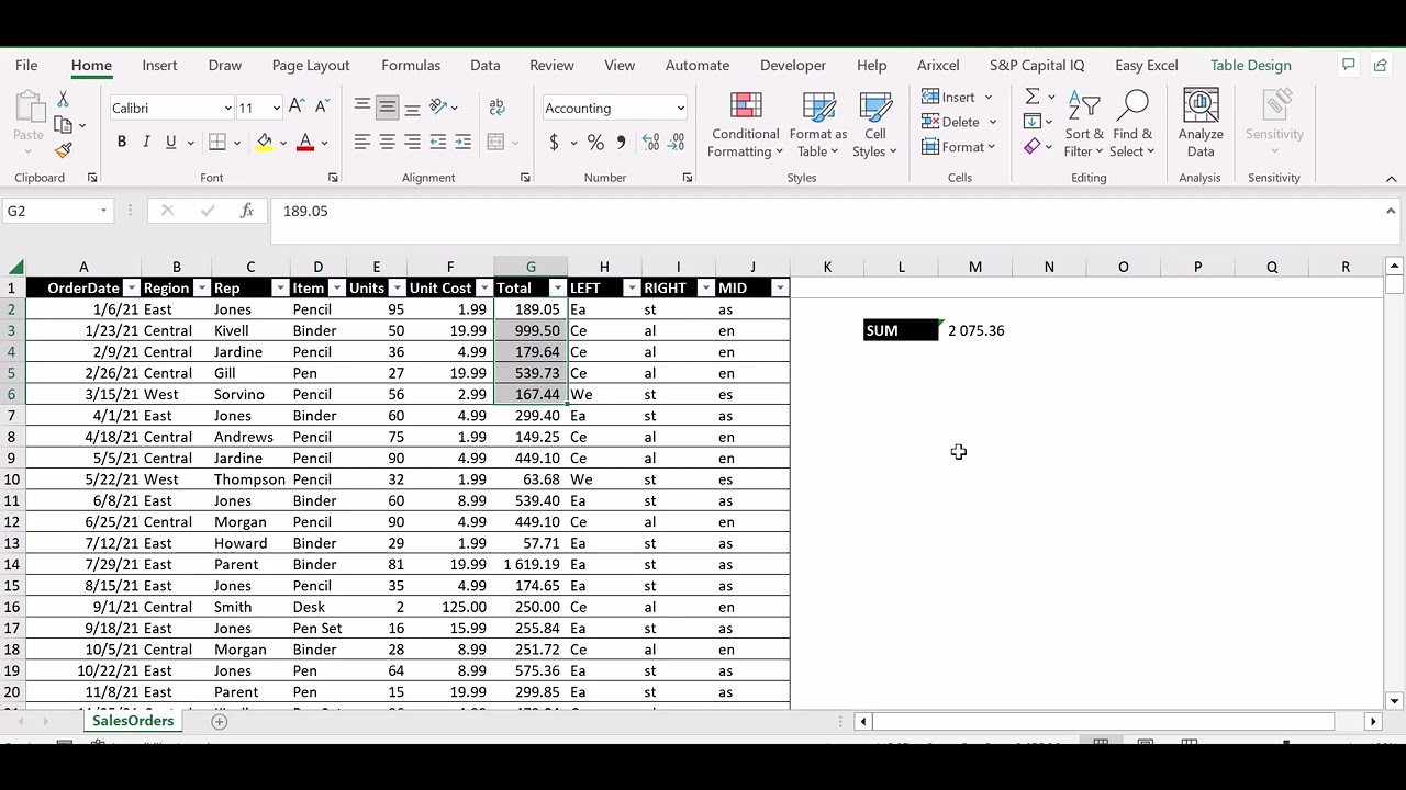 How to use the SUM function in excel - YouTube