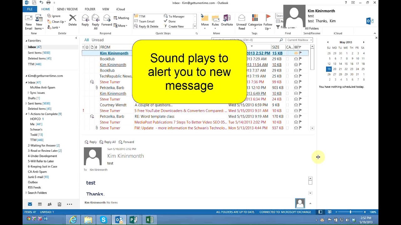 How To Turn Off Desktop Alerts In Outlook 2013 By Turner Time