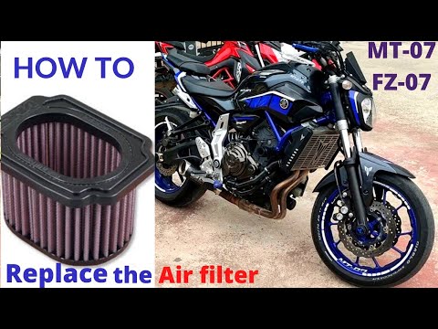 How to replace the air filter on the Yamaha MT-07 /FZ-07 