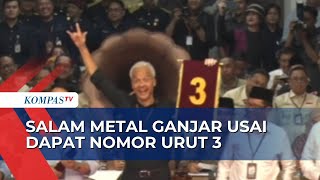 Dapat Nomor Urut 3 di Pilpres 2024, Ganjar Langsung Pose Salam Metal!