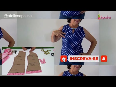 BLUSINHA CHARMOSA - AULA COMPLETA - MODELAGEM E COSTURA - DIY