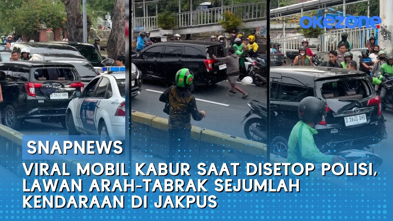 Viral Mobil Kabur Saat Disetop Polisi, Lawan Arah-Tabrak Sejumlah Kendaraan di Jakpus