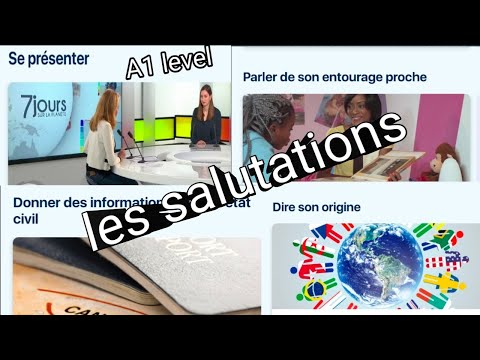 les salutations en français exercices, (A1 level)