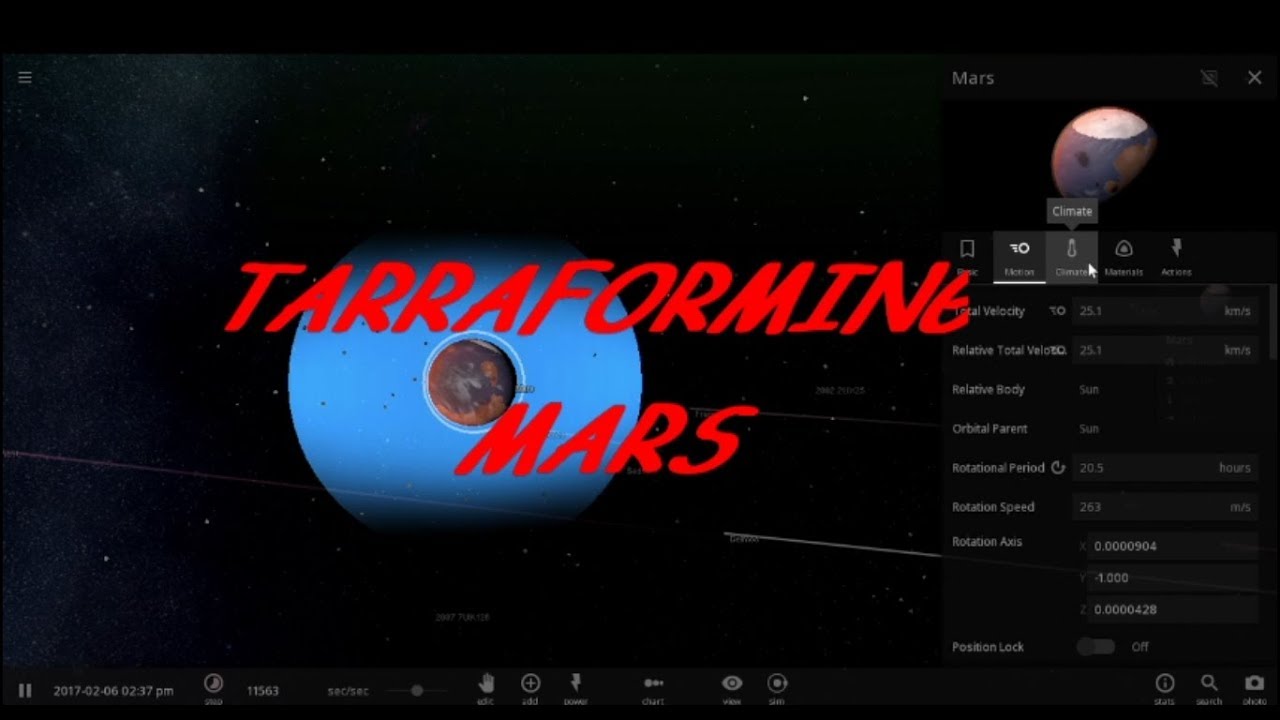 Universe Sandbox 2 | Tarraforming Mars (REALISTICALLY) - YouTube