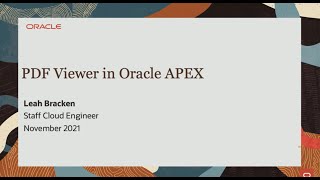 PDF Viewer in Oracle APEX