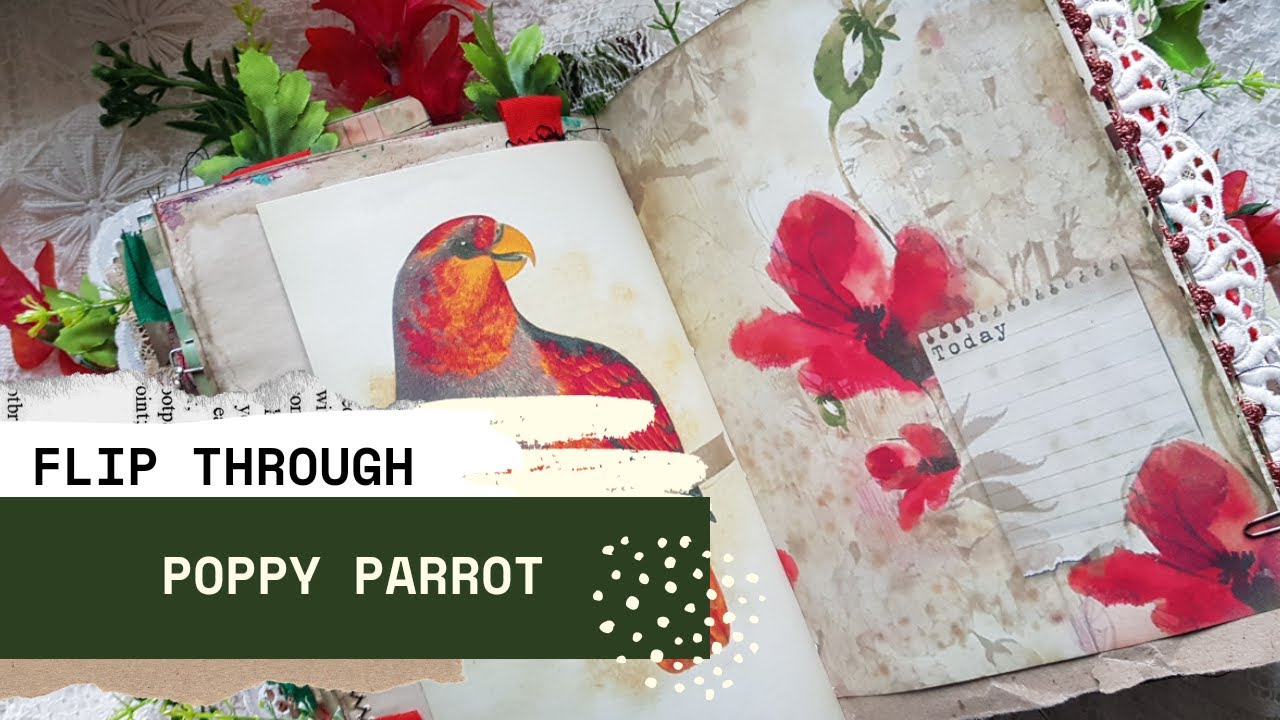 🇬🇧 [SOLD] POPPY PARROT - JUNK JOURNAL [FLIP THROUGH]