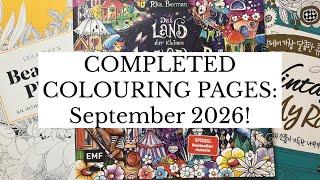 Details COMPLETED COLOURING PAGES: September 2026! | Adult Colouring!  News